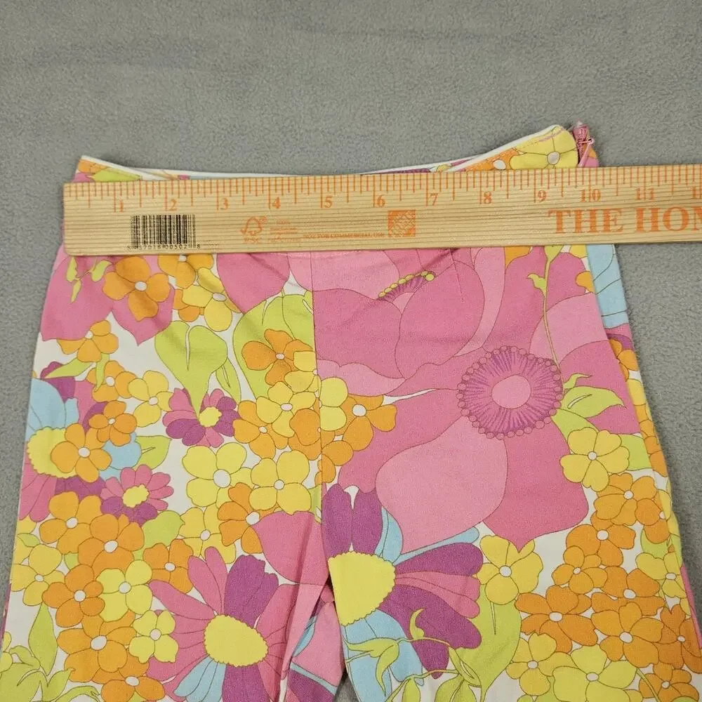 Vintage Gymboree SUNSHINE DAYDREAMS Pants Girls 4 Floral Pink Y2K Hippie‎